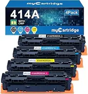 414A Toner Cartridges 4 Pack (with Chip) Compatible Replacement for HP 414A 414X for Color Laserjet Pro MFP M479fdw M479fdn M479dw Pro M454dw M454dn M479 M454 Printer Ink W2020A W2020X High Yield