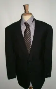 NEW WT HICKEY BY HICKEY FREEMAN BLAZER SIZE 50 P 100% WOOL BLACK STRIPED #280