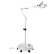 Adjustable Rolling LED 3X Magnifying Floor Lamp Dimmable Light for Salon, Crafts