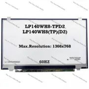 LP140WH8-TPD2 LP140WH8(TP)(D2) LED LCD Screen 14.0" eDP WXGA Laptop Display