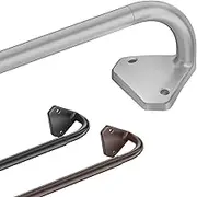 Kuianroll Silver Curtain Rods for windows 66 to 120 inch,Adjustable Blackout Curtain Rod for Bedroom,Outdoor,5/8 Inch Diameter Wrap Around Drapery Rods,No Rust