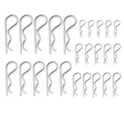 25 Pcs Cotter Pin Assortment Kit R Clips Spring Fastener Hitch Pin Clips
