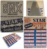Star Double Edge 6NX Razor Blade NOS Store Counter Display 20 Boxes Shaving 40's