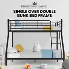 KINGSTON Metal Bunk Bed Single and Double Bunk Bed Frame Furniture Adults Kids