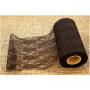 Lace Material Roll Black 15cm x 22m Wedding Table Runners Decorations Craft Trim