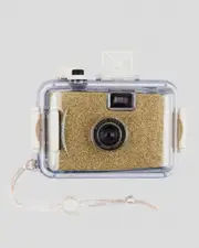 [Get It Now] Get It Now Glitter Underwater Camera in Gold One Size Gold