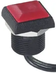 Apem PUSH BUTTON SWITCH 200mA Momentary SPST IP67, Through Hole, Square RED