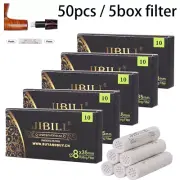 50Pcs 8Mm Smoking Pipe Filter Element，Disposable Activated Carbon Filter Smoking