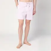 [Polo Ralph Lauren] White/pink striped swim trunks L Pink