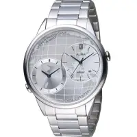 在飛比找momo購物網優惠-【ALBA】雅柏 兩地時間大錶徑腕錶(DM03-X002S 