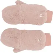 [ANDRESLAD] Fluff Gloves Windproof Women Gloves Cycling Hand Cover Winter Hand Protector Warm Keeping Glove for Dog Walking