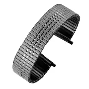 Black/Gold/Silver Watch Strap 16/18/20/22mm Steel Band Flexible Stretch Bracelet