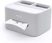 xinyee Multifunctional Facial Tissue Box Cover Napkin Holder Dispenser Storage Box Case Caddy Organizer with Removable Jewery Tray for Vanity Countertops Desk Office Dorm Home
