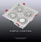Square Led Downlights 40W Recessed Ceiling Adjustable Angle Light Dimmable