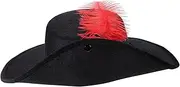 Women's Pirate Hat Comfortable Plume Hat for Party Cosplay Photo Prop