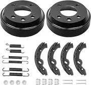 Golf Cart Brake Drum/Hub Kit Fit Yamaha G&E 1993-2006 G14, G16, G19, G22 Models, Includes Brake Drums Brake Shoes & Bendix Brake Shoes Spring Kit, OEM JU0-G6521-00-00, JN6-F5331-01-00, #JG5819G-00