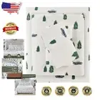 Soft Brushed Cotton Flannel Sheets - California King, Green Trees/Trucks