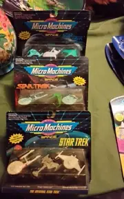 Vintage Star Trek Micro Machines Next Generation & The Movies NIP Toys