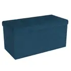 Foldable Ottoman 76x38x38 cm Seat Cube Storage Box Storage Space Foot Stool