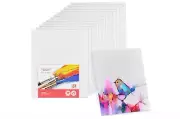 Artlicious Canvases for Painting - Pack of 12, 8 x 10 Inch Blank White Canvas