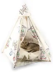 ZRL77y Pet Tent Removable and Washable Wooden Assembled Cat Shed Pet Play House Dog Play Tent Cat/Dog Bed (Size : L)