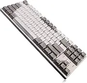 DURGOD Taurus K320 TKL Mechanical Gaming Keyboard - 87 Key - Cherry MX Brown - Double Shot PBT - NKRO - USB Type C, White, ANSI