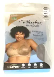 Playtex 18 Hour Bra Ultimate Lift Support Crystal Grey Color 4745 Wirefree 44DD