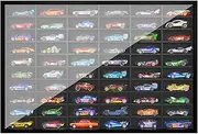 DisplayMore Wooden Wall Mount Display Case for Hot Wheels, with Dust Resistant Acrylic Glass , Matchbox 1/64 Scale Diecast Model Cars Display Storage Organizer Case, Stores up to 60 Cars