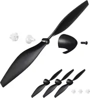 3 Sets Spare Rc Plane Propellers Rc Airplane Carbon Fiber Nose Cone Compatible w