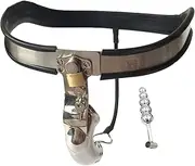 BDSM Stainless Steel Chastity Belt For Men Bondage Penis Cage Cock Cage Chastity Pants BDSM Toy Chastity Belt Male Chastity Pants SM Stainless Steel Sex Toys For Men(90cm/100cm)