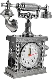 BIUDECO Vintage Telephone Ornament Elegant Retro Design Compact Home Decor Present for Friends Family for Desktop Office Decoration