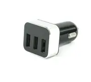3 Port USB Car Charger with LED Voltage Display