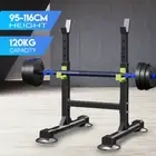 Home Gym Adjustable Squat Rack - Weight Bench Press - Barbell Bar Squat Stand