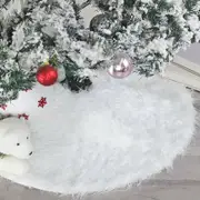 78cm Christmas Tree Skirt Base Faux Fur Xmas Floor Mat Ornaments Decoration AU