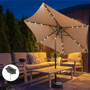 Centra 2.7M Outdoor Umbrella Solar Lights Beach Sun Stand Tilt Patio Deck Pole