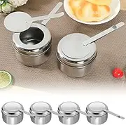 DJAPWPX 6Pcs Chafing Fuel Holder Stainless Steel Fuel Holder with Safety Cover Round Chafe Wick Fuel Holder Rustproof Canned Heat Fuel Box Holder for Chafing Dish Buffet Barbecue Chafers