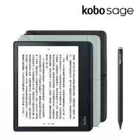 在飛比找三創線上購物優惠-Kobo Sage 8吋閱讀器(含保護殼-湖水綠 與觸控筆)