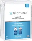 Allerease Waterproof Mattress Protector- King Size Polyester Zip Allergy Protect