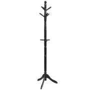 Wood Coat Rack Freestanding, Entryway Height Adjustable Coat Stand with 9 Hoo...