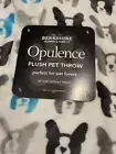 Berkshire Opulence Boston Terrier Plush Pet Throw Blanket 50" X 60" Teal Grey