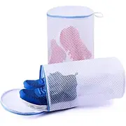 2 Pack Shoes Wash BagsShoe Washing Machine Bagshoe laundry bag for washing machineHoneycomb Mesh Laundry Bags with Zipper for SneakersRunning ShoesSockBrasDeli