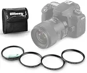 49MM Ultimaxx Professional Four Piece HD Macro Close-up Filter Kit (1, 2, 4, 10 Diopter Filters) for Camera Lens with 49MM Filter Thread and Protective Filter Pouch