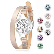 Catzon Essential Oil Diffuser Bracelet Aromatherapy Locket Bracelets with 8 Color Felt Pads