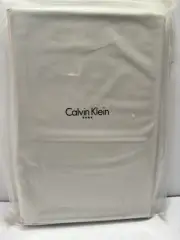 Calvin Klein Double Row Cord Limestone California King Bedskirt Msrp$215.00