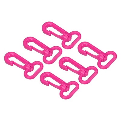 6pcs Plastic Swivel Snap Hook Lobster Clasp Buckle for Webbing Strap Peach