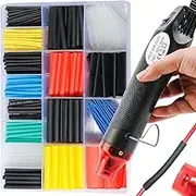 Shengbowi Heat Shrink Tubing Kit 2:1 580 Pcs 6 Colors 11 Sizes Mini Heat Gun Assorted Sleeving Tube Wrap Cable Wire Kit
