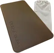 Purse Bling Neverfull GM Base Shaper, Bag Shaper for LV Never full Bags and other LV Totes, Vegan Leather (Brown, GM)