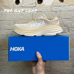 HOKA ONE ONE Bondi 8 沙色 蛋奶酒白 運動鞋 路跑鞋 基本款 慢跑鞋 HO1123202SSEG