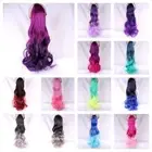 Colorful Synthetic Curly Ponytail Ombre Drawstring Ponytail Cosplay Party