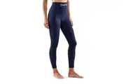 Skins Series-3 Women's Seamless Long Tights Navy Blue Running Activewear
